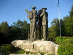Ribcev Laz - Denkmal zu vier mutige Männer