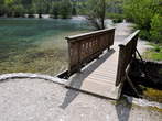 Jezero Jasna - Pot čez mostiček 