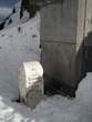 Koca na Ljubelju Mountain Hut - Border stone with inscription St. Germain 10. sept 1919 where were defined new borders in Europe after 1st World War Koca na Ljubelju Mountain Hut - Border stone with inscription St. Germain 10. sept 1919 where were defined new borders in Europe after 1st World War