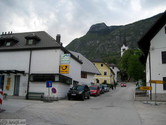 Bovec - Klanc with the Church of St. Ulrich (Urh)