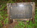 Log pod Mangartom - Memorial plate about partisan action on 27th June 1944 