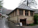 Log pod Mangartom - Guest house Mangrt, on the right is the way to the Parabola Waterfall 