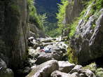 Source of the River Soca - View of Soca at source of Soca 