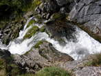 Source of the River Soca - Soca above waterfall 