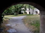 Old Town Centre - View of the yard from the south gate of the mansion 