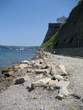 Piran - Preseren Quay (Presernovo nabrezje) - Beach in Piran with a view to Strunjan 