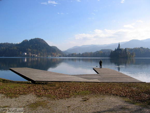 Pomol s pogledom na Blejski otok