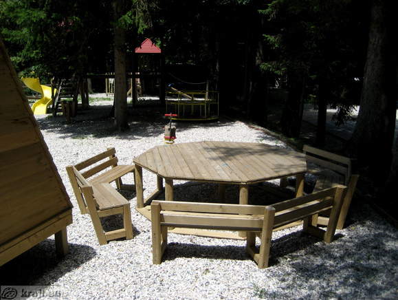 Table near children's playground