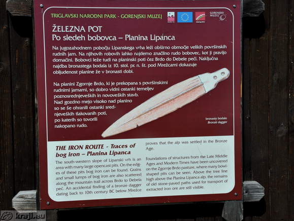The Iron Route - Traces of bog iron - Planina Lipanca