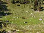 Blejska koca na Lipanci Mountain Hut - Sinkhole pond in the form of heart 