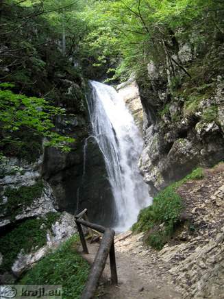 Last part of the trail to Mostnice Waterfall