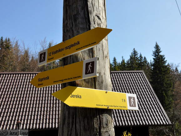Usmerjevalne table za Vodnikov razglednik, Koprivnik in Jereko