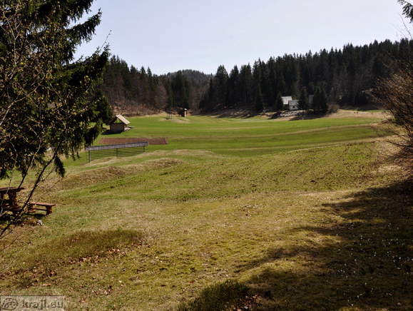 Pogled na planoto v bližini Vodnikovega razglednika
