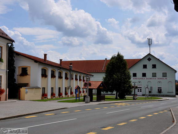 South side of the Trg Davorina Jenka with the Memorial to Second World War Victims