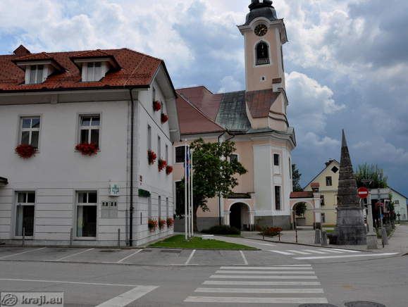 Trg Davorina Jenka with the Church of the Assumption
