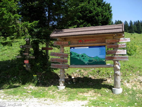 Informativna tabla pri Krvavcu Informativna tabla pri Krvavcu