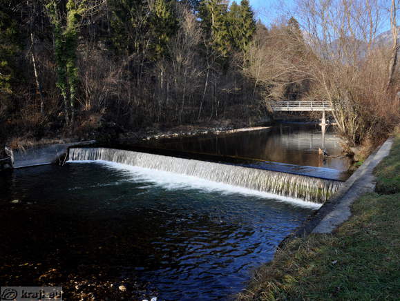 Pogled na slapišče in most