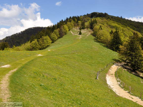 Pogled nazaj proti Blegošu