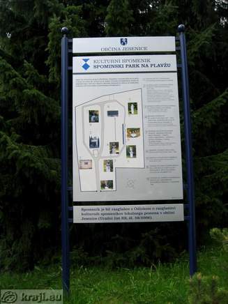 Information board in front of park