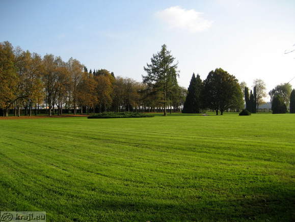 View of the meadow in front of the Castle Brdo