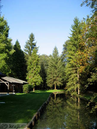Račji otok na drugem od enajstih umetnih jezer na Brdu
