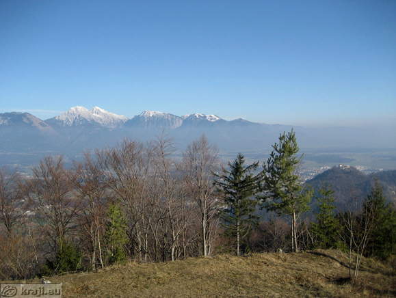 Pogled z Jošta na Kočno, Grintovec,  ...