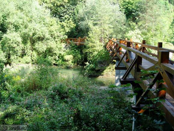 Brv pod starim mestnim jedrom v kanjonu