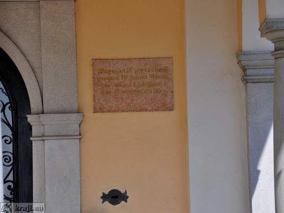 Spominska plošča o blagoslovu dne 23. septembra 1897