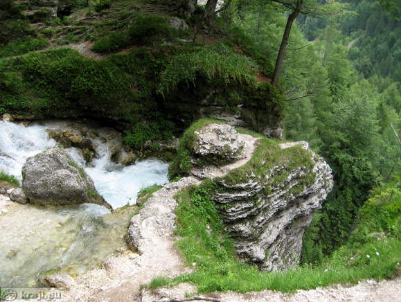 View on the part where starts Lower Pericnik Fall