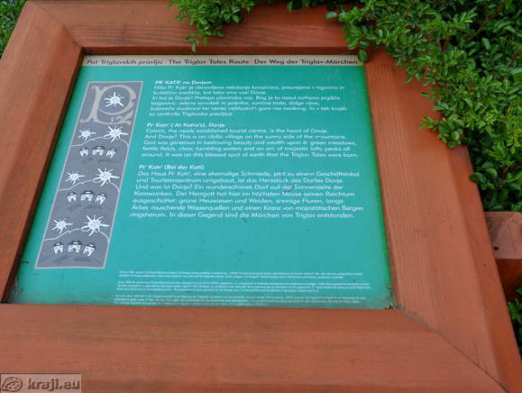 Informativna tabla - Pot Triglavskih pravljic