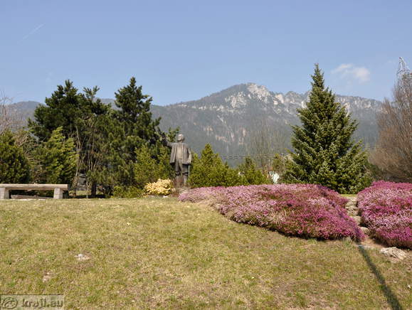 The monument in memory of Jakob Aljaz in Dovje