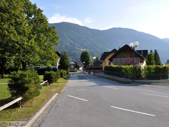 Statue of Kekec near the crossing of the Ulica dr. Josipa Ticarja and main road from Kranjska Gora - Vrsic