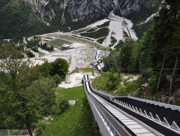 Descent on Velikanka in Planica