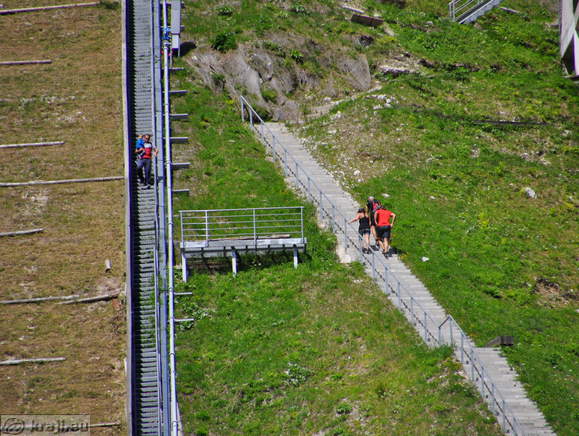 Path on the top of the Flying hill in Planica