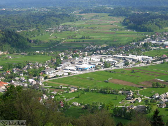 View of Begunje and factory Elan