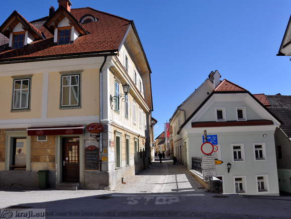 Entrance into Radovljica over former drawbridge through Upper Town Gate