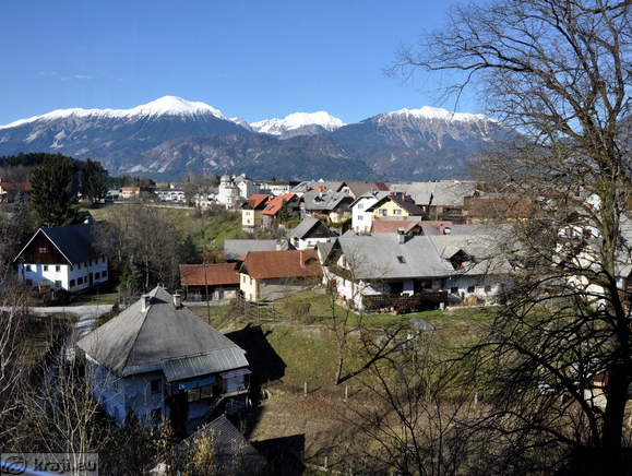 Karavanke, Begunjscica, Vrtaca from Manor in Radovljica