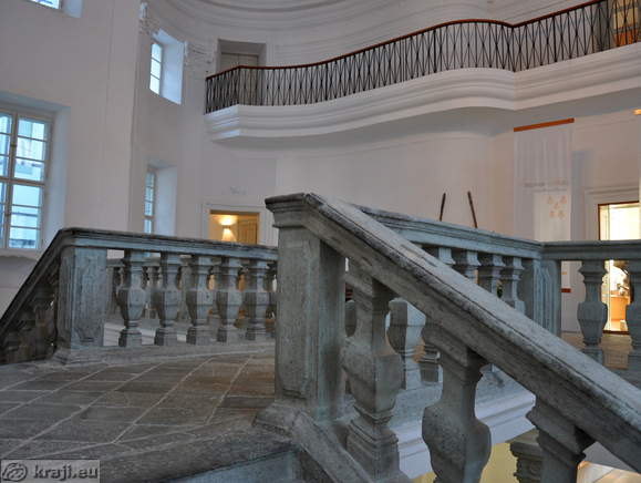 Upper part of the staircase
