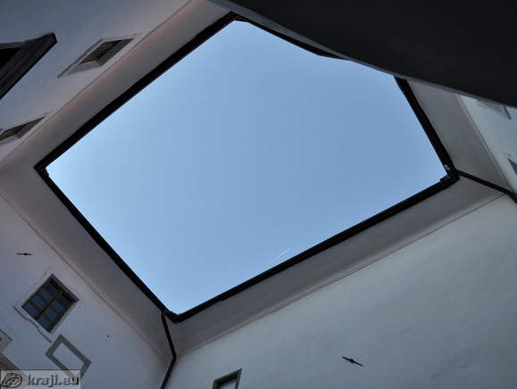 View of the sky from the west yard