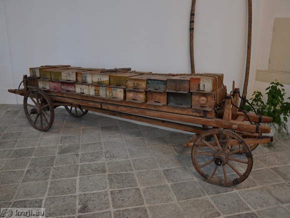 Museum of Apiculture <br> Waggon for transport of hives at the entrance into Museum of Apiculture in Radovljica
