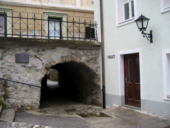 Entrance into moat tunnel from south side