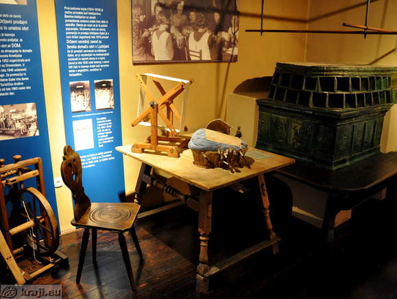 Spinning wheel, stove, etc.