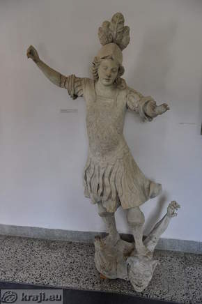 Statue of Saint Michael in the Poljane church