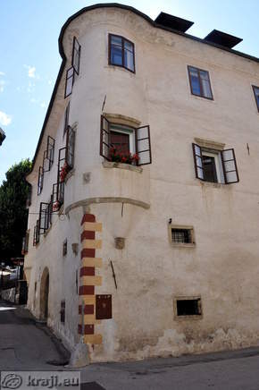 Homanova hiša v smeri proti Mestnemu trgu