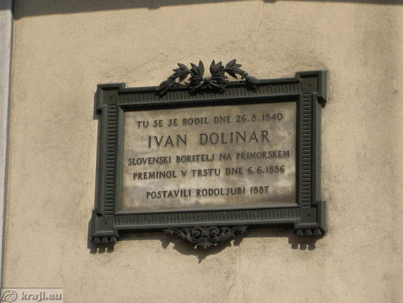 Memorial plate - Ivan Dolinar