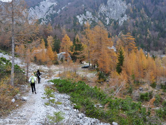 Pogled na pot proti parkirišču