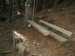 Kriska Gora and Tolsti Vrh - Bench on the way to Tolsti vrh Hill 