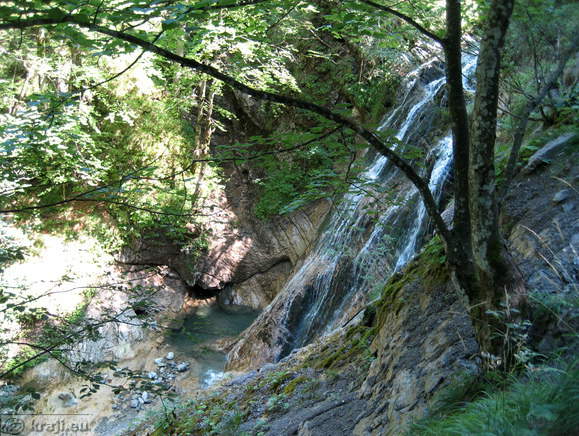 View of the waterfall from the road