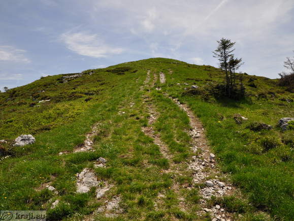 Soriska planina - Höhenweg: Mozic-parkplatz