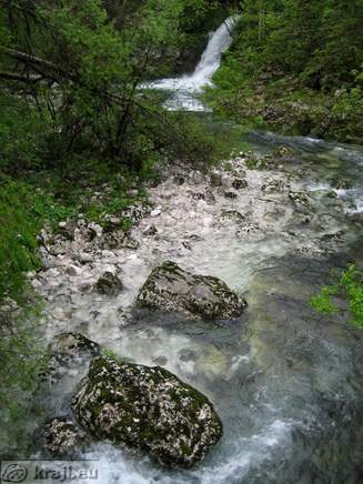Glijun Brook that a little farther falls down as Virje Waterfall Glijun Brook that a little farther falls down as Virje Waterfall